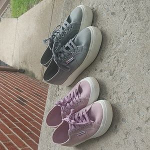 2 Pairs Superga women's sneakers 39/8